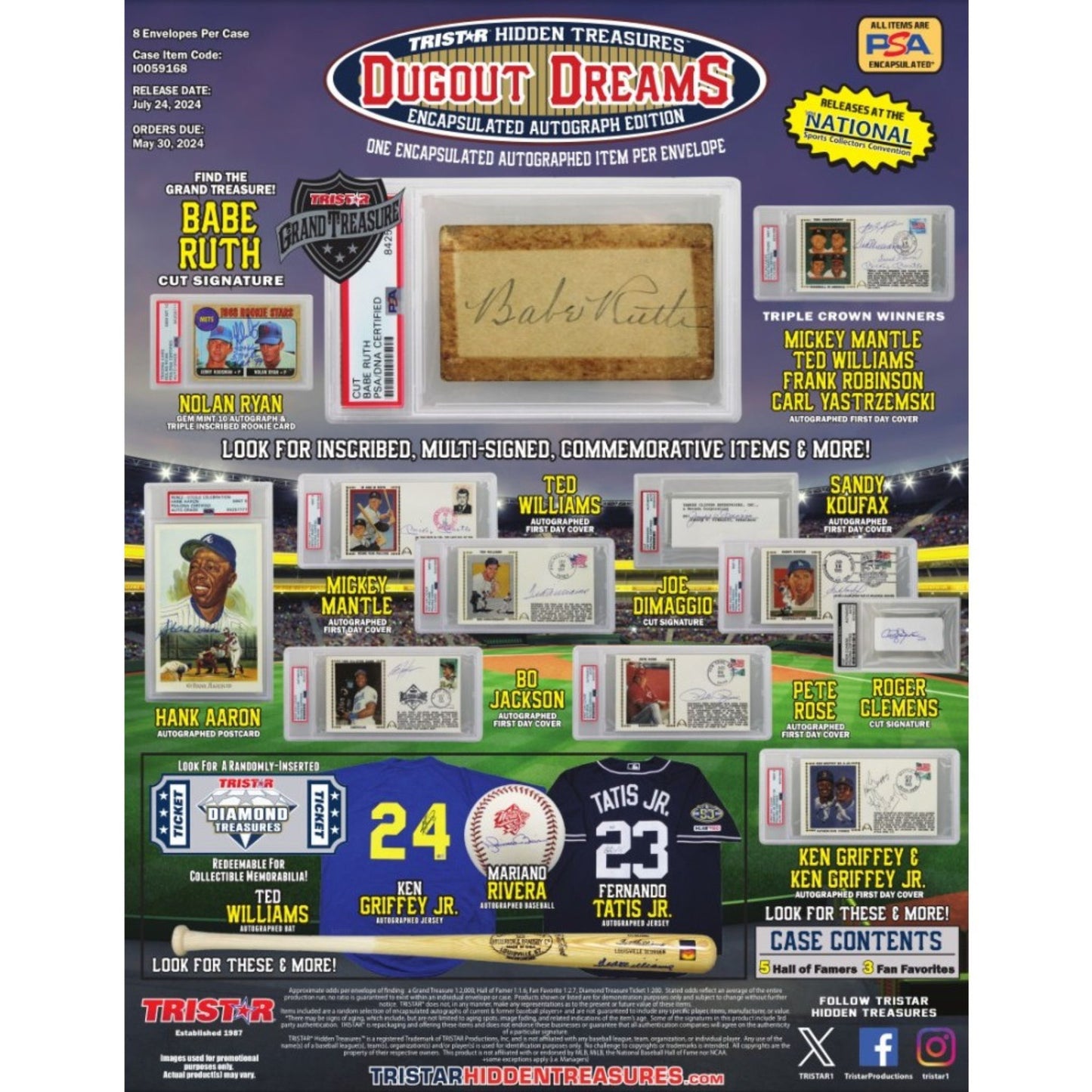 2024 Tristar Hidden Treasures Dugout Dreams Encapsulated Autograph Edition Baseball Box