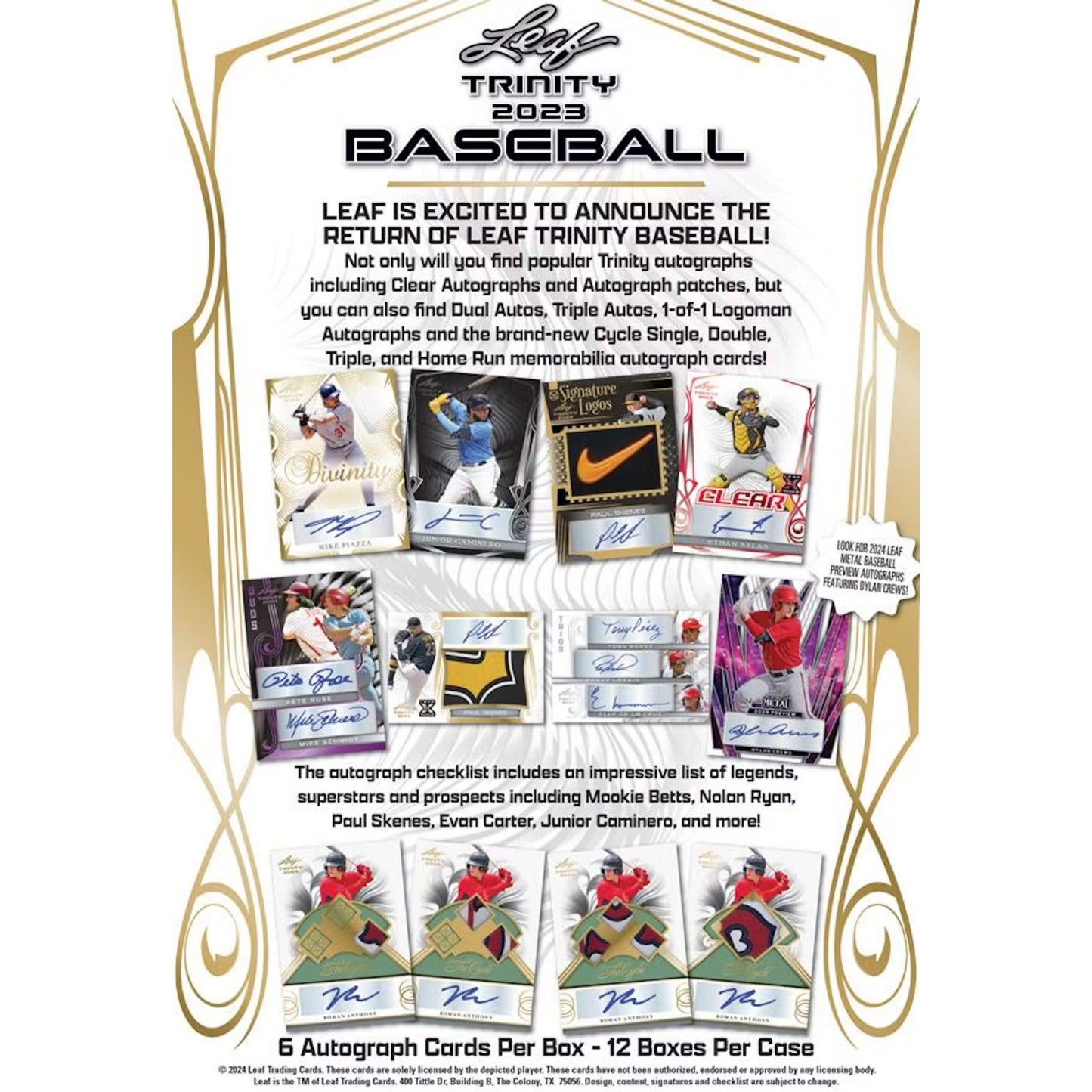 2023 Leaf Trinity Baseball Hobby Box - Trading Card Market