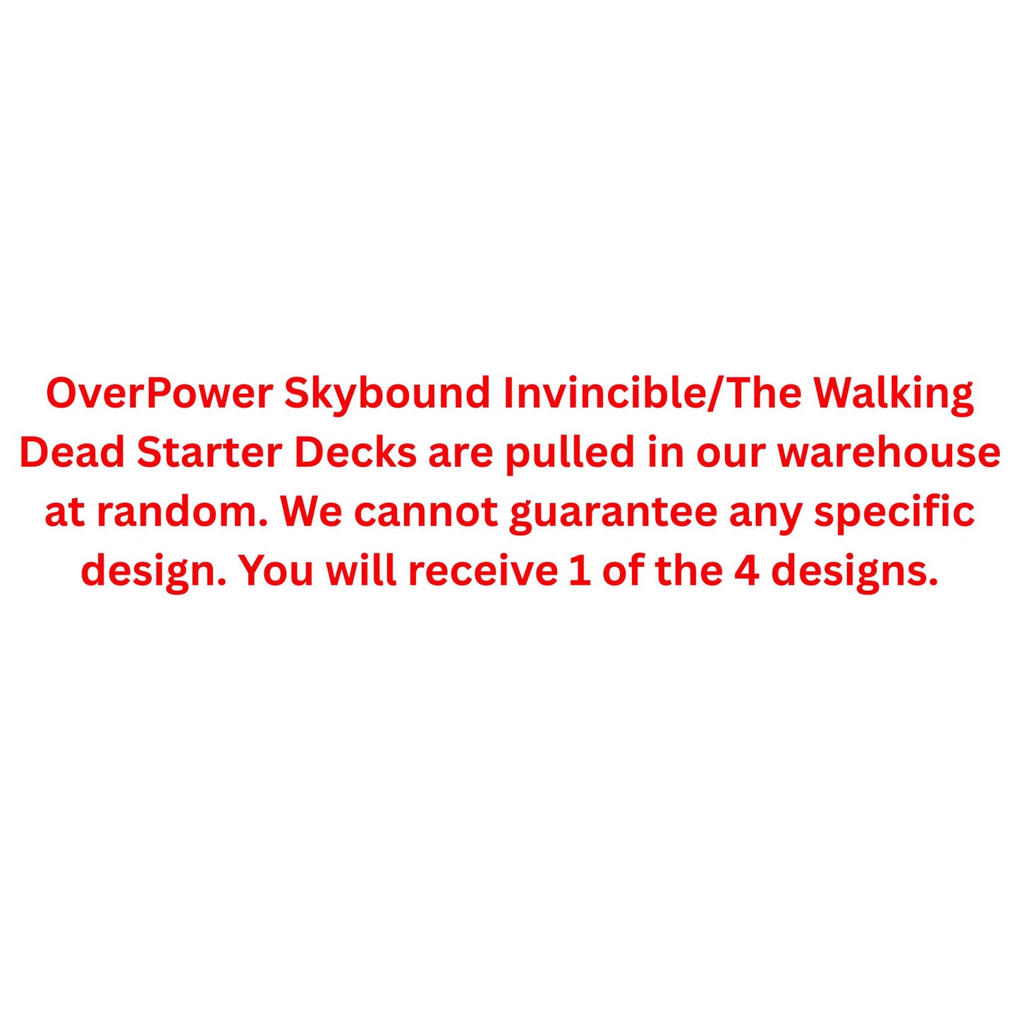 OverPower Skybound Invincible/The Walking Dead Starter Deck (Presell) - Trading Card Market