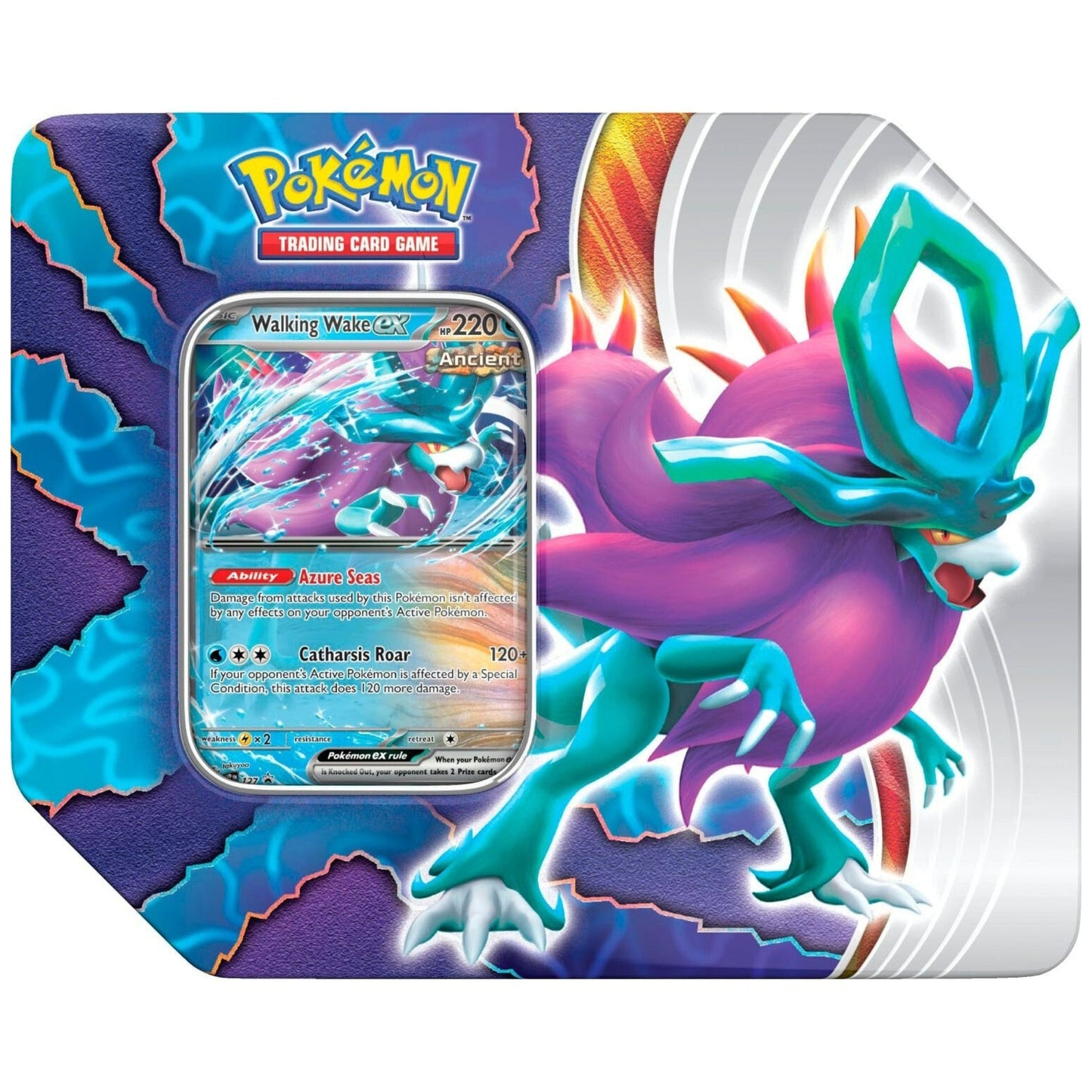Pokemon Paradox Clash Tin (Walking Wake Ex) - Trading Card Market
