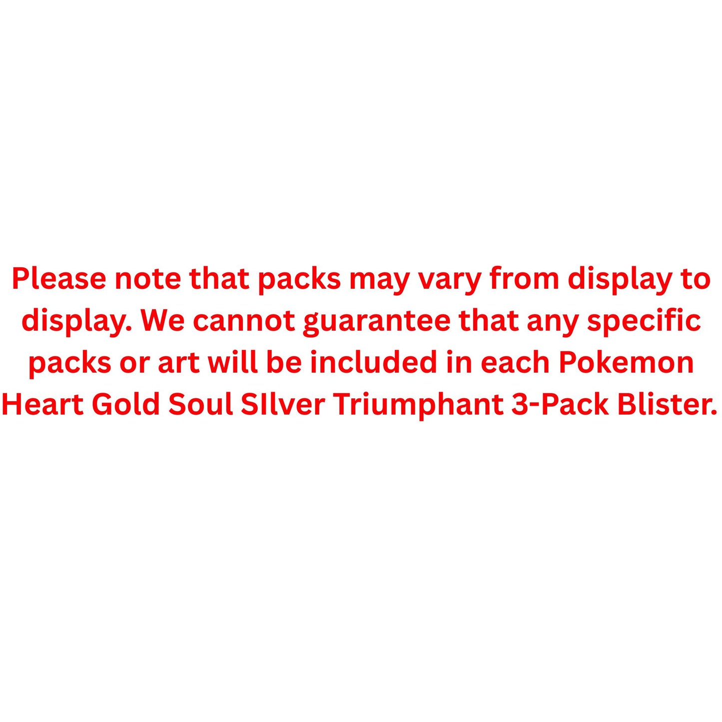 Pokemon Heart Gold Soul SIlver Triumphant 3-Pack Blister - Trading Card Market