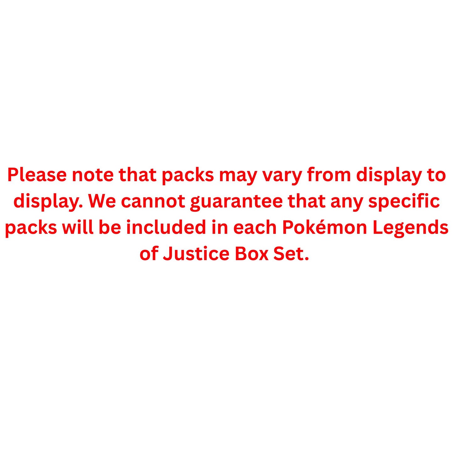 Pokemon Legends of Justice Box Set - Trading Card Market