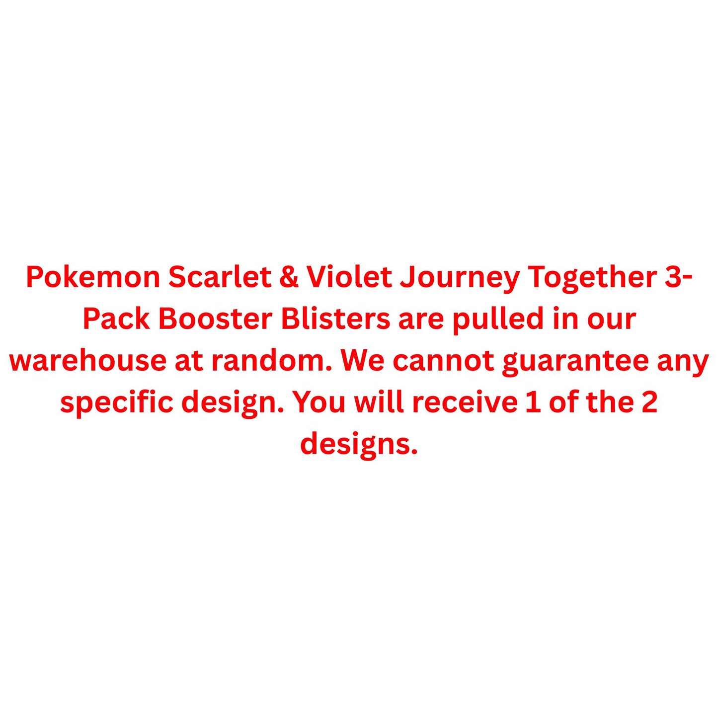 Pokemon Scarlet & Violet Journey Together 3-Pack Booster Blister - Trading Card Market