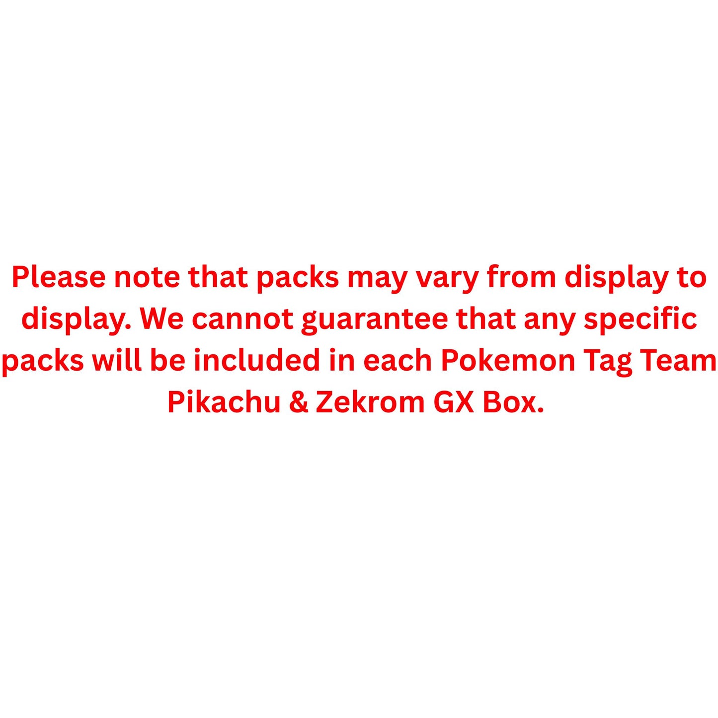 Pokemon Tag Team Pikachu & Zekrom GX Box - Trading Card Market