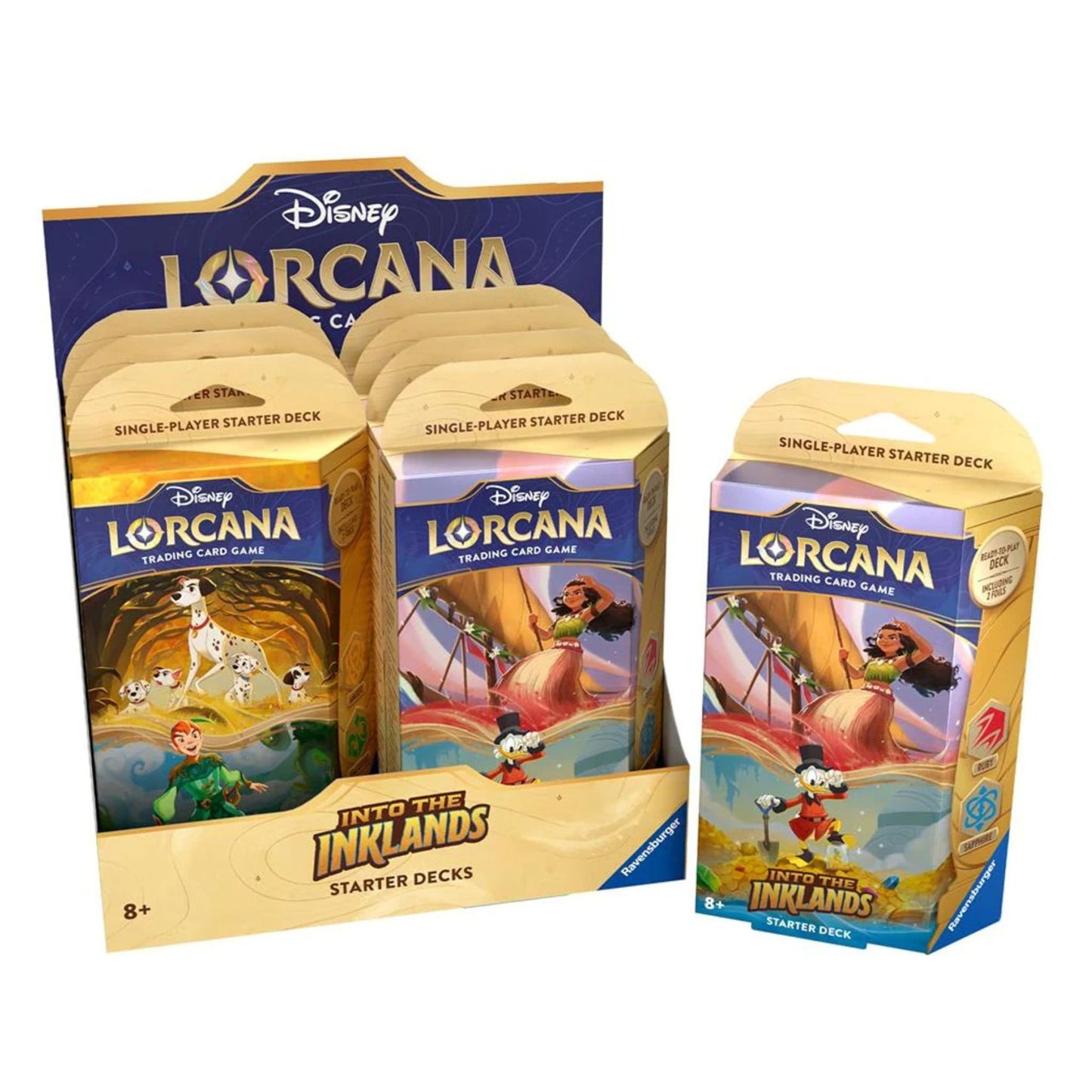 Disney Lorcana Into the Inklands Starter Deck (8 Decks) Display Box - Trading Card Market