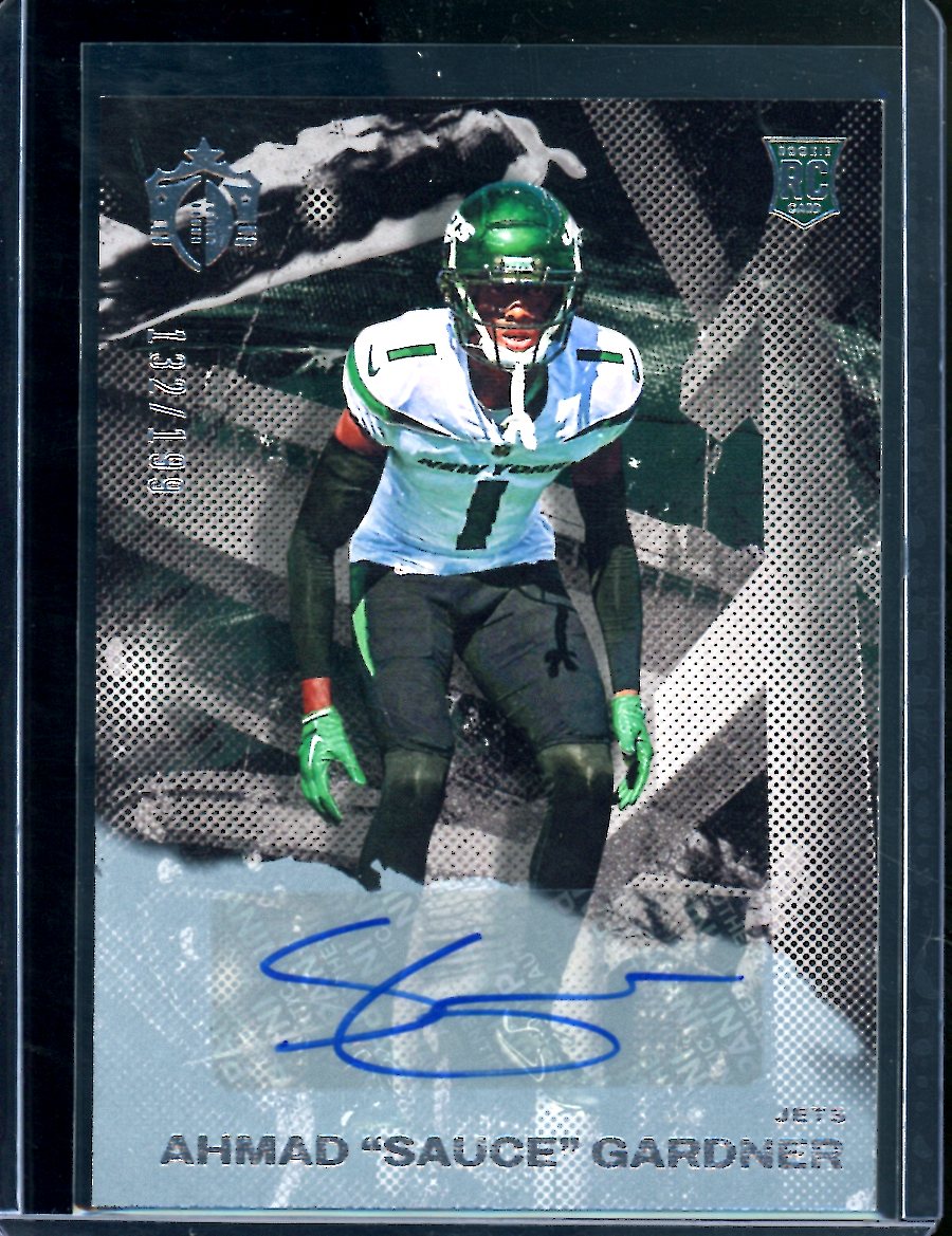 RPA #45/50 BLUE on sale Ahmad SAUCE Gardner 2022 Panini Spectra Aspiring Relic Auto Jets