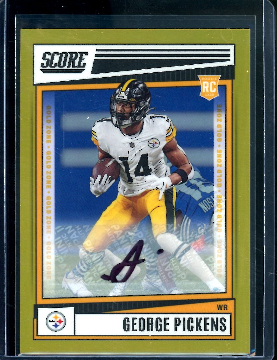 2022 Panini Chronicles Score George Pickens Rookie Auto Gold /50 Steelers