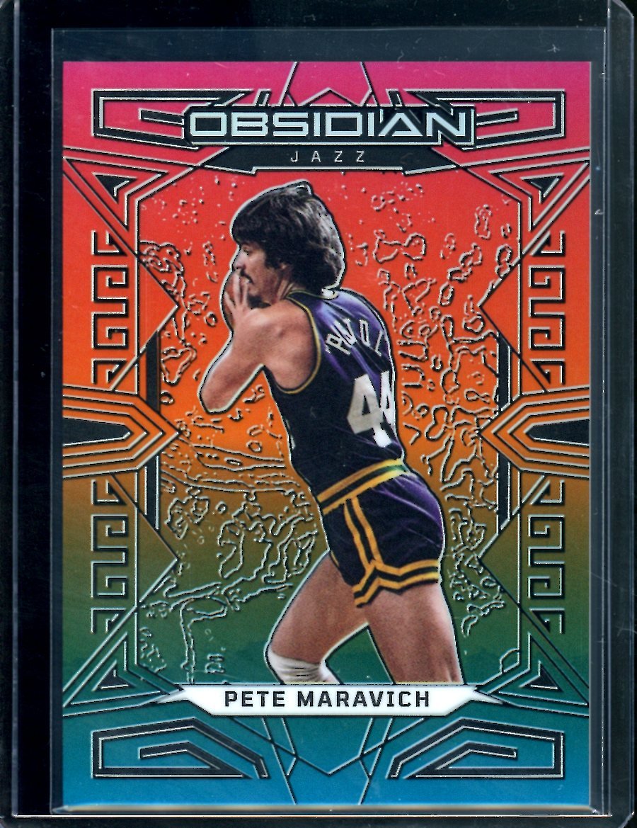 2022/23 Panini Obsidian Pete Maravich Neon Etch Flood SSP Jazz - Trading Card Market