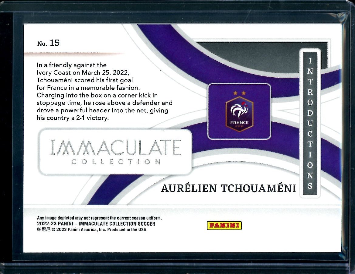 2022/23 Panini Immaculate Aurelien Tchouameni Introductions /25 France - Trading Card Market