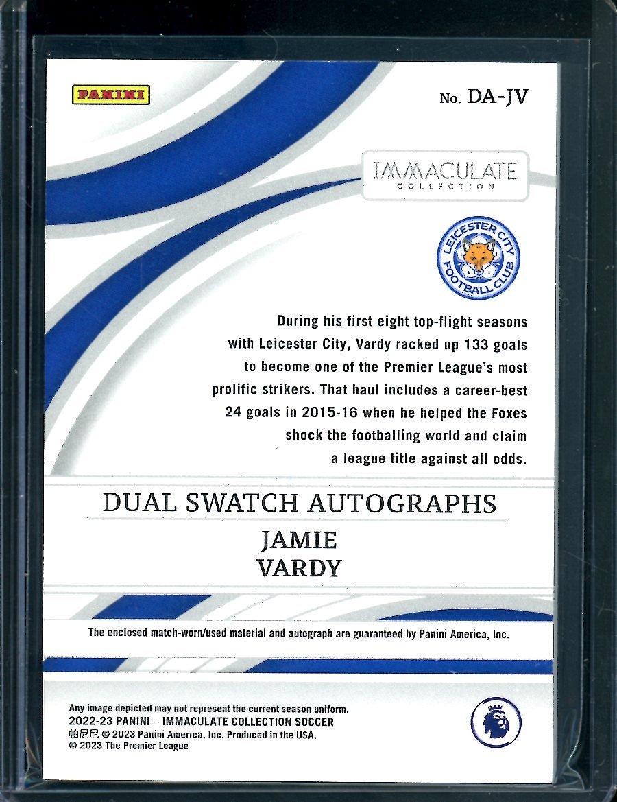 2022/23 Panini Immaculate Jamie Vardy Patch Auto /25 Leicester City - Trading Card Market