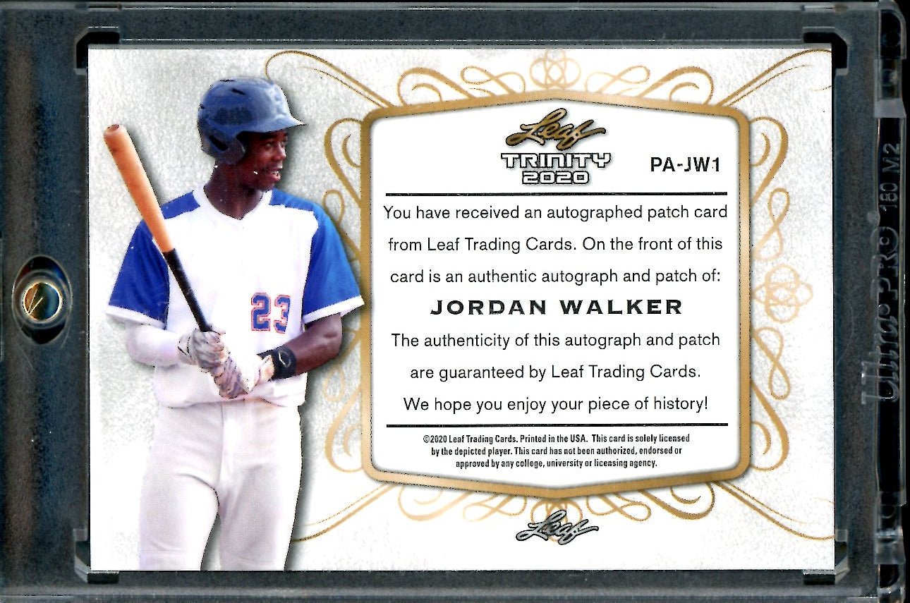 2020 Leaf Trinity Jordan Walker Rookie XRC Patch Auto Cardinals - Trading Card Market