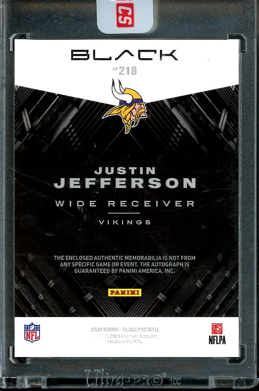 2020 Panini Black Justin Jefferson Rookie Auto RPA /199 Vikings