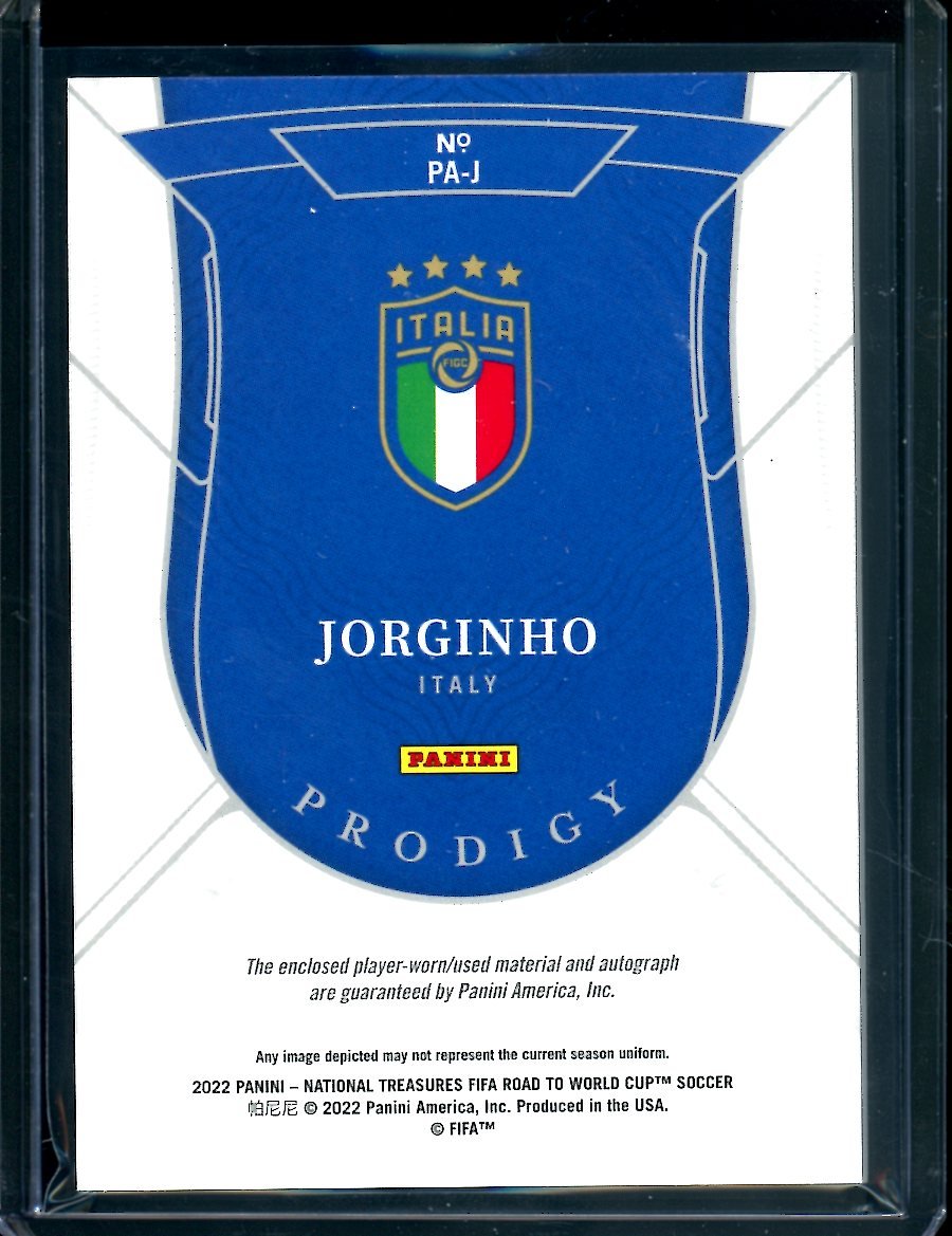 2022 Panini National Treasures Jorginho Prodigy Patch Auto /49 Italy - Trading Card Market