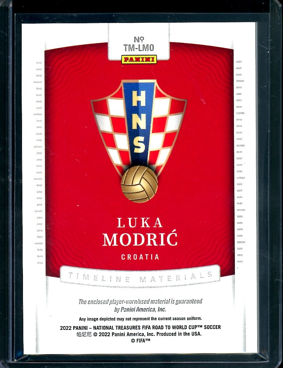 2022 Panini National Treasures Luka Modric Timeless Materials Patch /49 Croatia - Trading Card Market