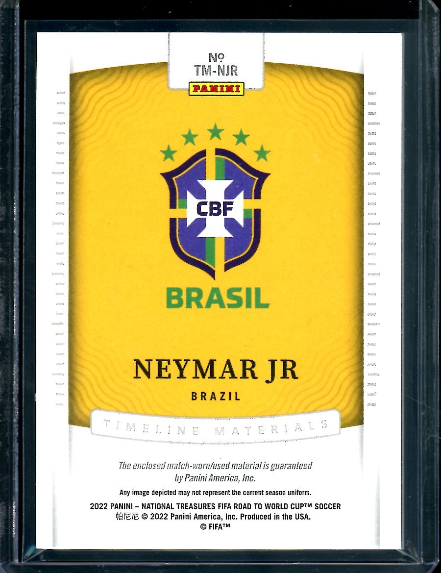 2022 Panini National Treasures Neymar Jr. Timeless Materials Patch /99 Brazil - Trading Card Market