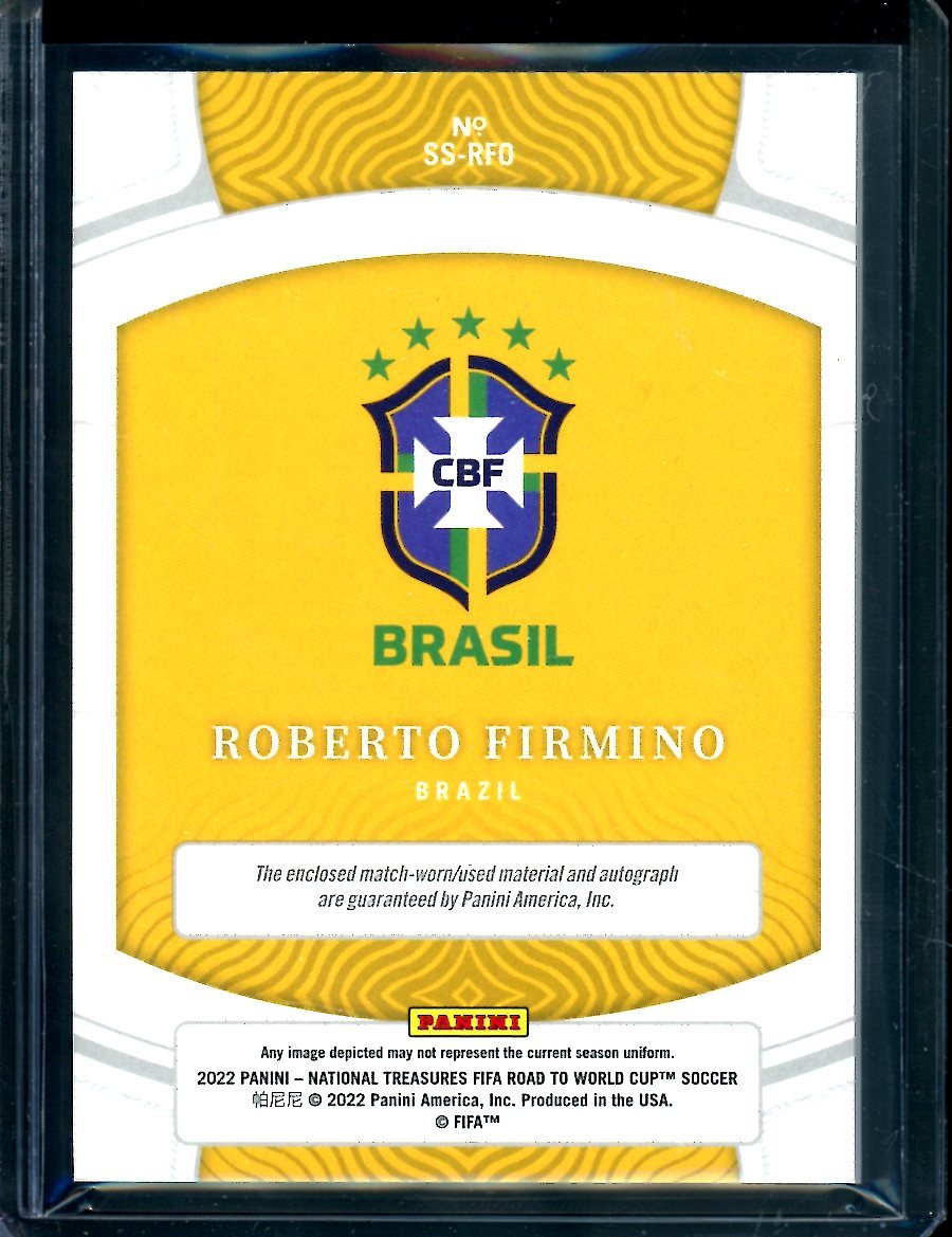 2022 Panini National Treasures Roberto Firmino Patch Auto Red /10 Brazil - Trading Card Market