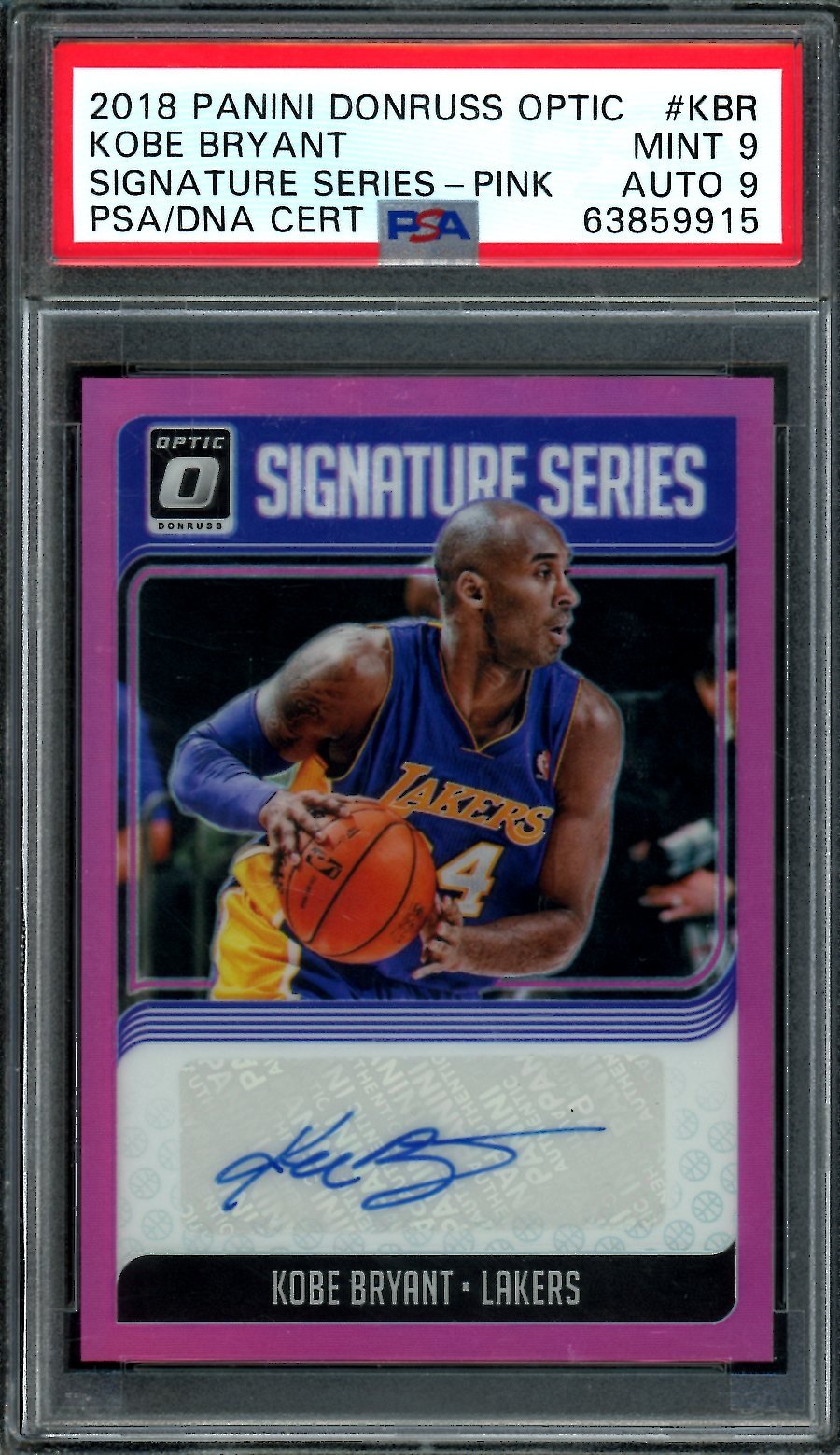 2018 Panini Optic Kobe Bryant Signature Series Auto Pink /25 PSA 9 Lakers - Trading Card Market