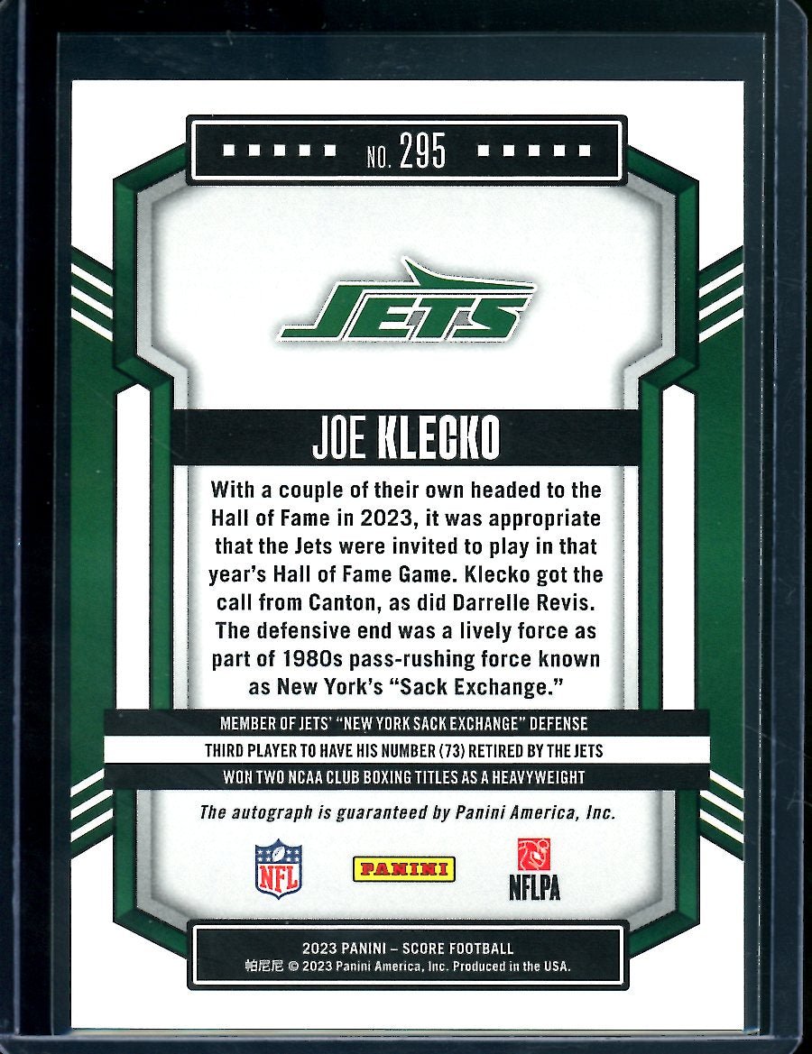 2023 Panini Score Joe Klecko Auto Jets - Trading Card Market