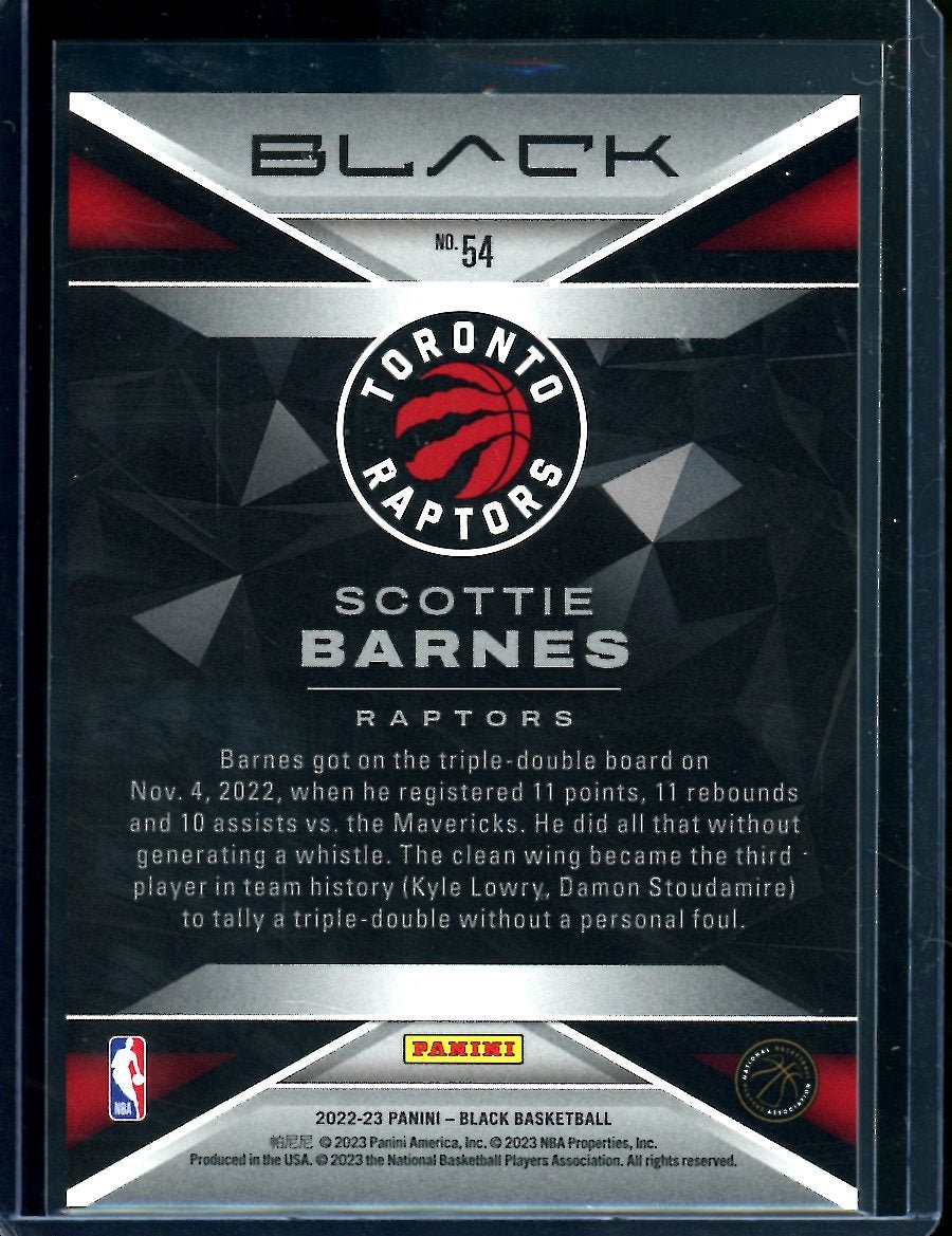 2022/23 Panini Black Scottie Barnes Amethyst /15 Raptors - Trading Card Market
