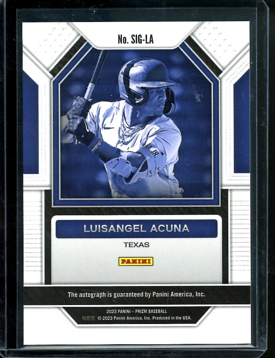 2023 Panini Prizm Luisangel Acuna Auto Mets - Trading Card Market