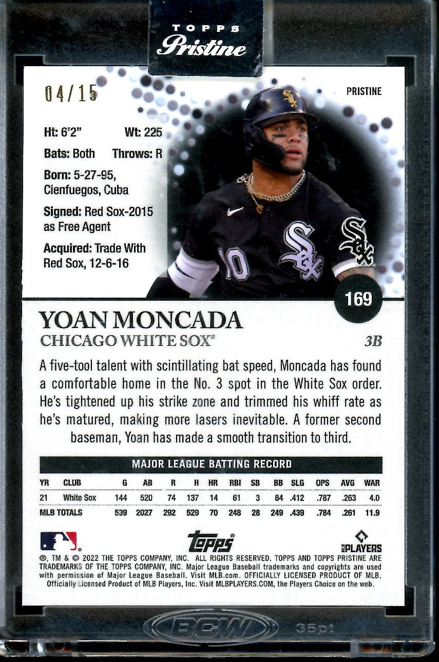 2022 Topps Prestine Yoan Moncada Pink /15 White Sox - Trading Card Market