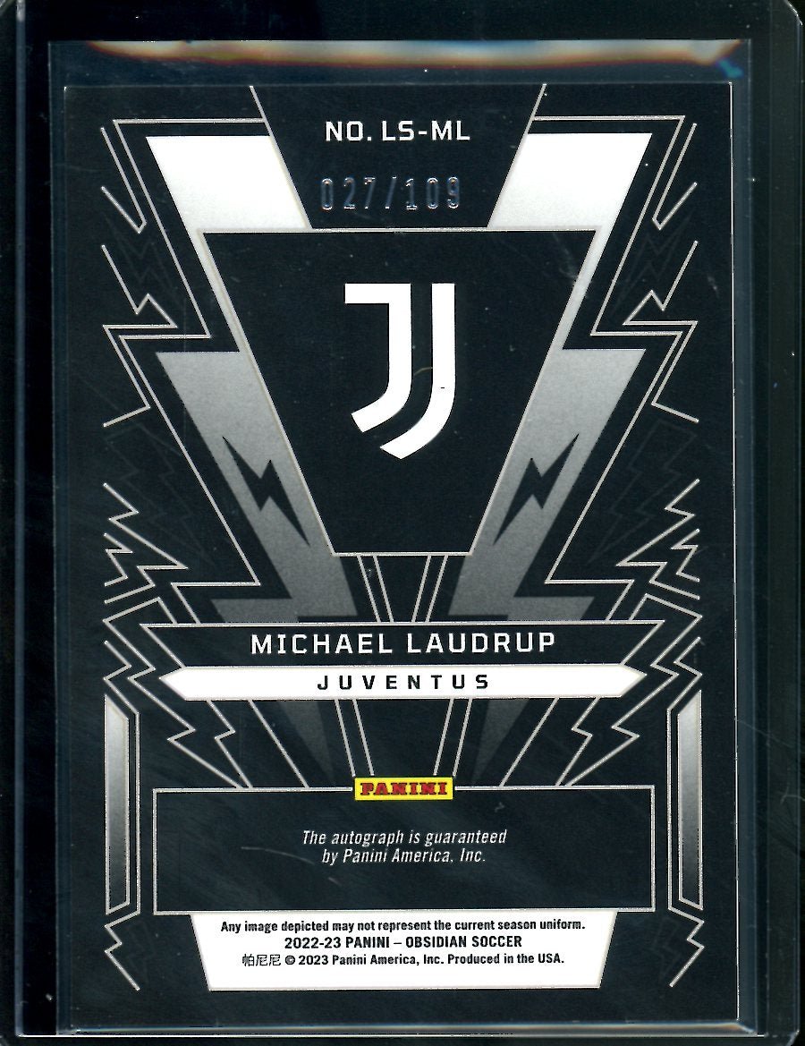 2022 - 23 Panini Obsidian Michael Laudrup Lightnight Strike Auto /109 Juventus - Trading Card Market