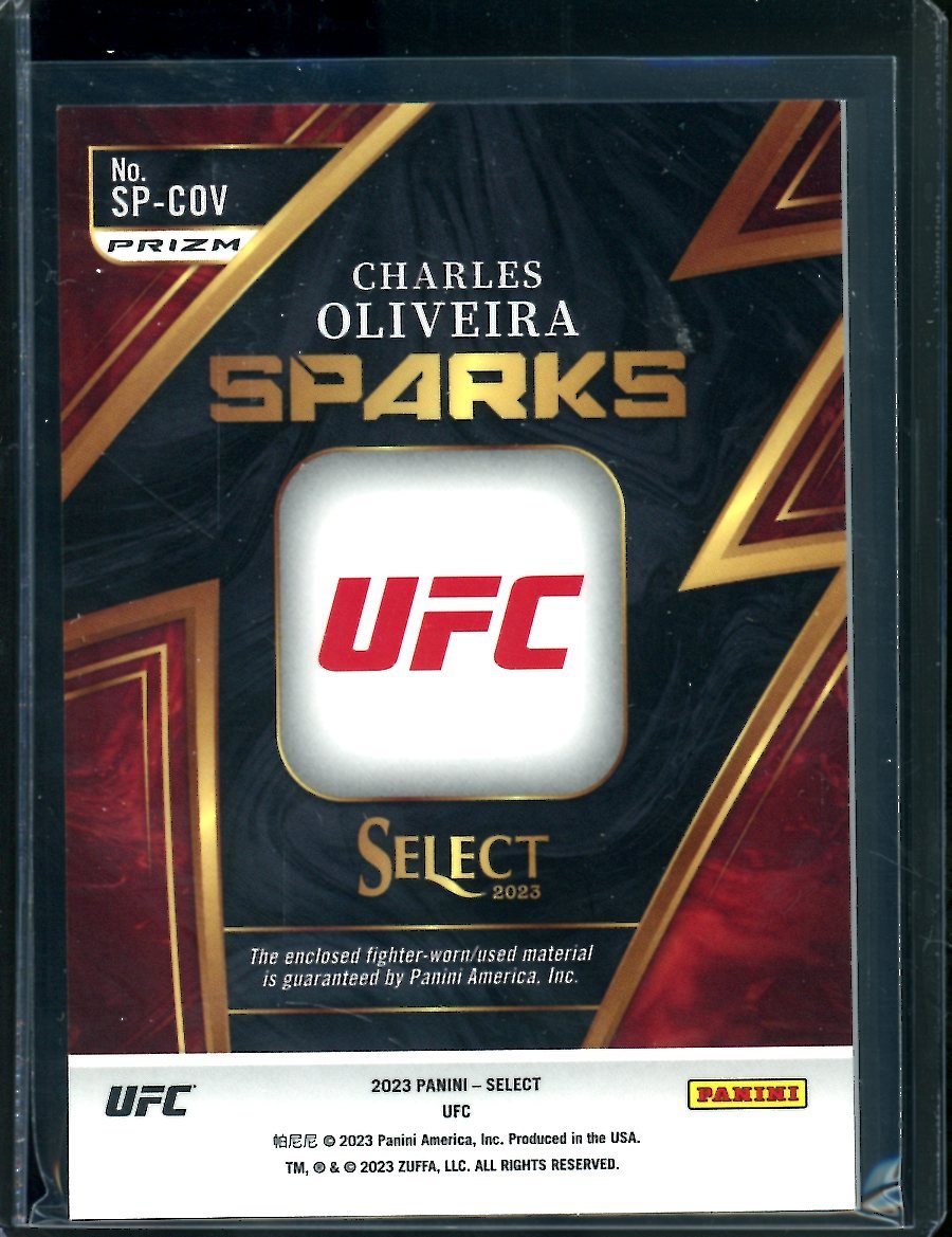 2023 Panini Select Charles Oliveira Sparks Patch UFC - Trading Card Market
