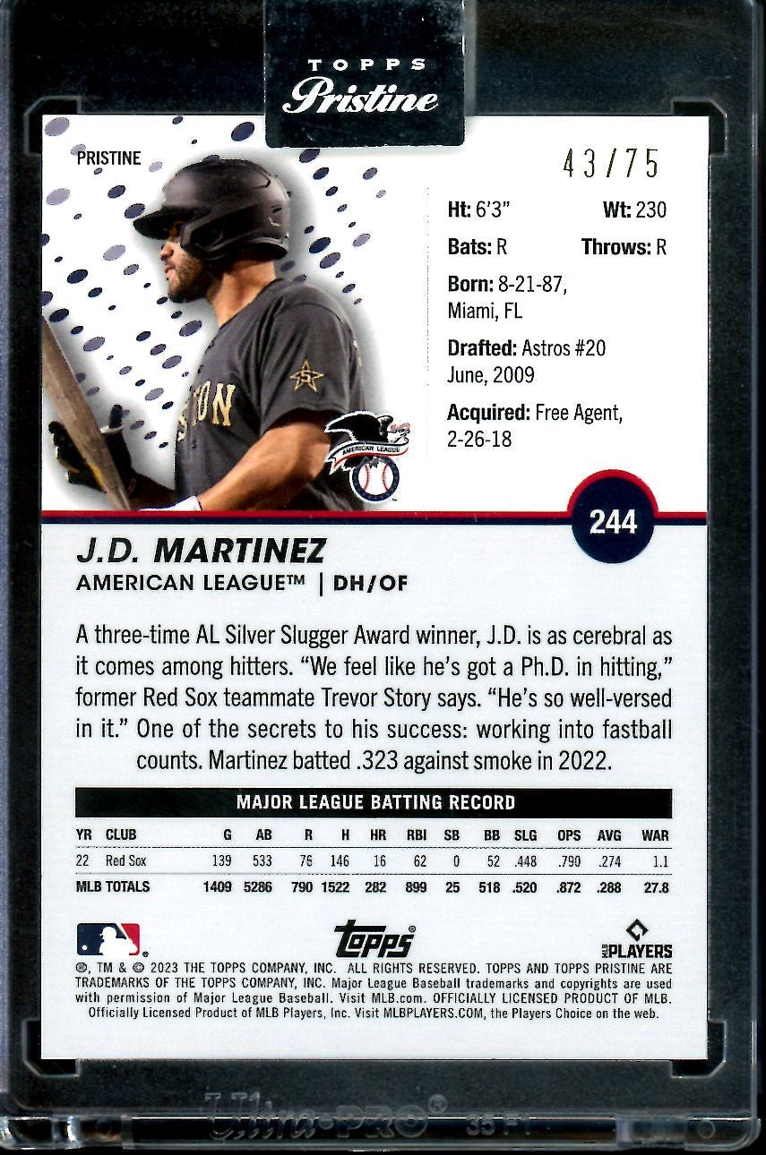 2023 Topps Prestine J.D. Martinez American Blue /75 Dodgers - Trading Card Market