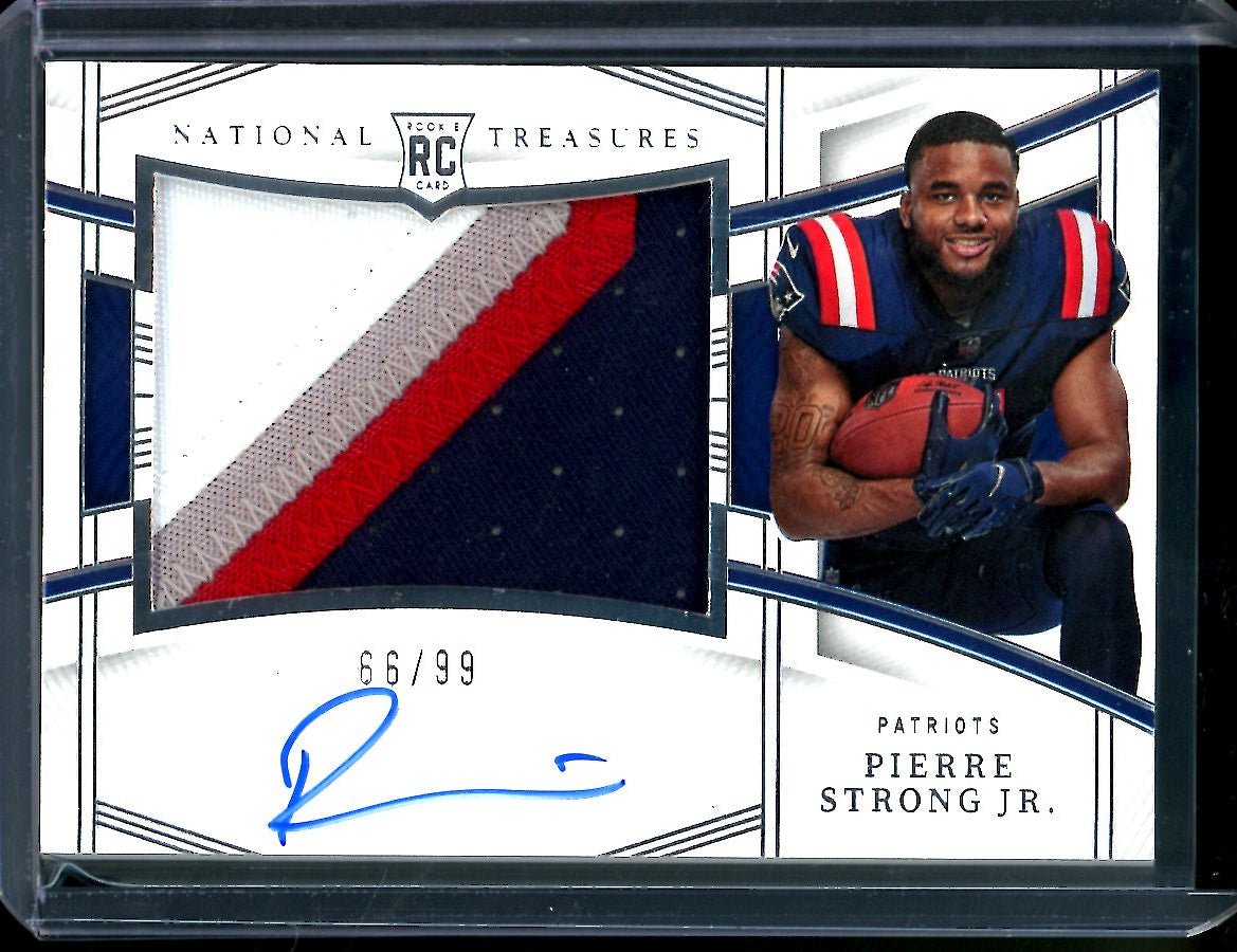 2022 Panini National Treasures Pierre Strong Jr. Rookie RPA /99 Patriots - Trading Card Market