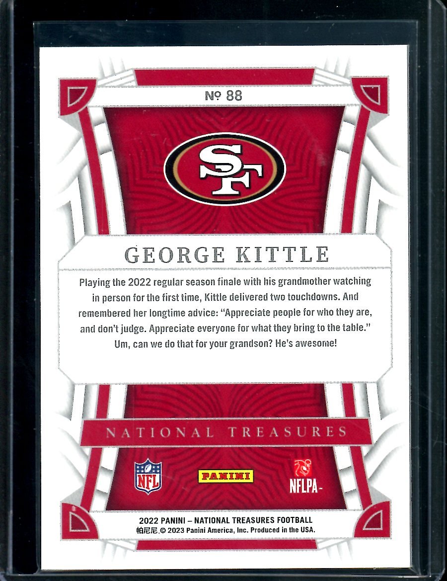 2022 Panini National Treasures George Kittle Starts & Stripes /13 49ers - Trading Card Market