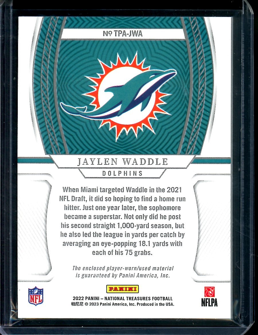 2022 Panini National Treasures Jaylen Waddle Treasured Patch /25 Dolphins - Trading Card Market