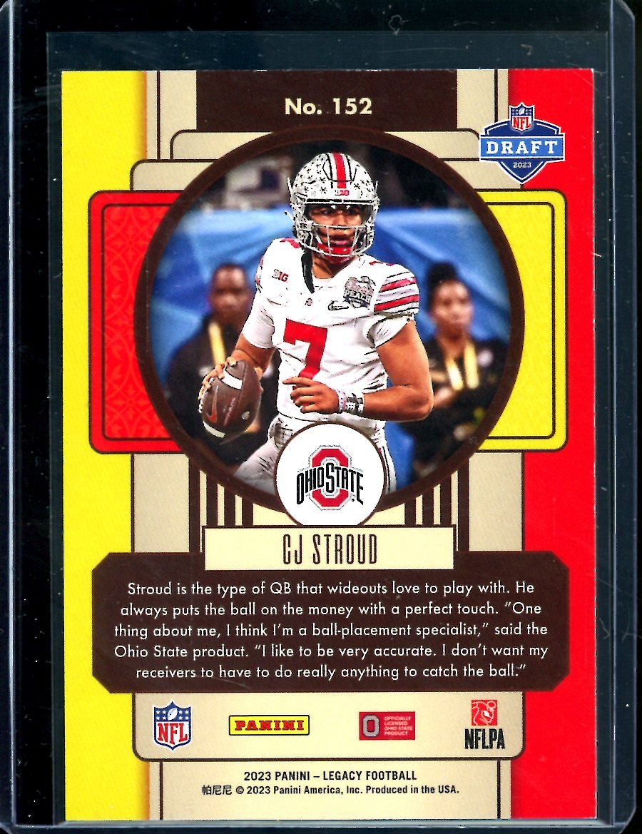 2023 Panini Legacy CJ Stroud Rookie Blue /25 Texans - Trading Card Market