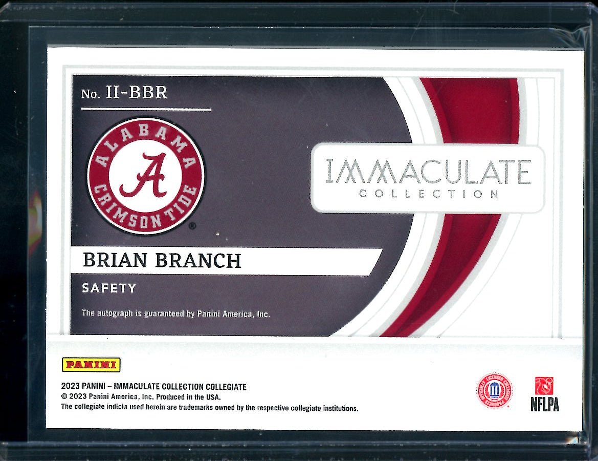 2023 Panini Immaculate Collegiate Brian Branch Rookie Introductions Auto /99 Alabama - Trading Card Market
