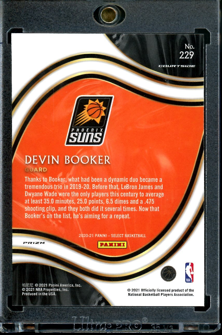 2021 - 22 Panini Select Devin Booker Courtside Tiger Stripe SSP Suns - Trading Card Market