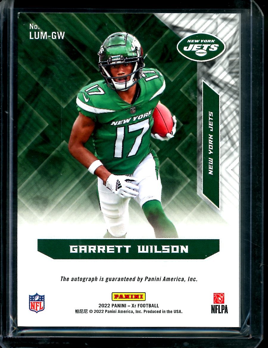 2022 Panini XR Garrett Wilson Rookie Auto /49 Jets - Trading Card Market
