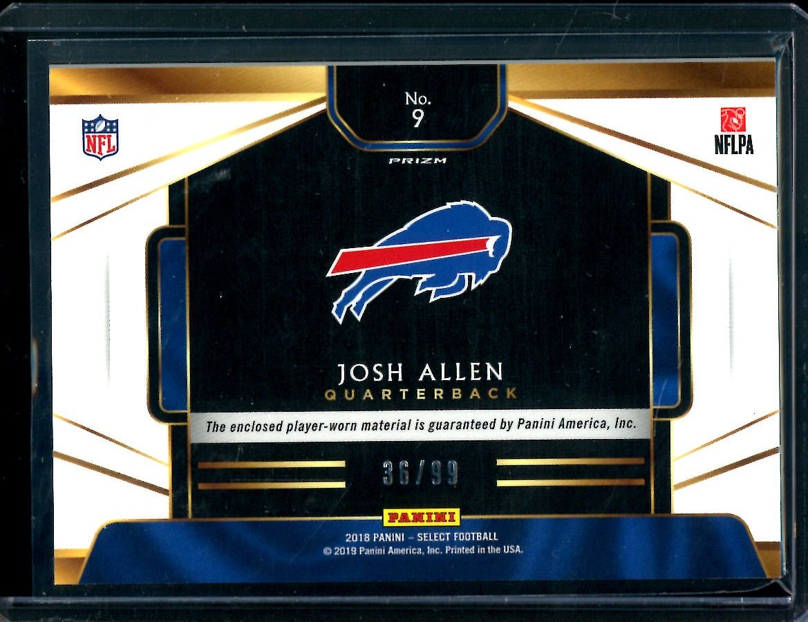 2018 Panini Select Josh Allen Rookie Patch Bronze /99 Bills - Trading Card Market