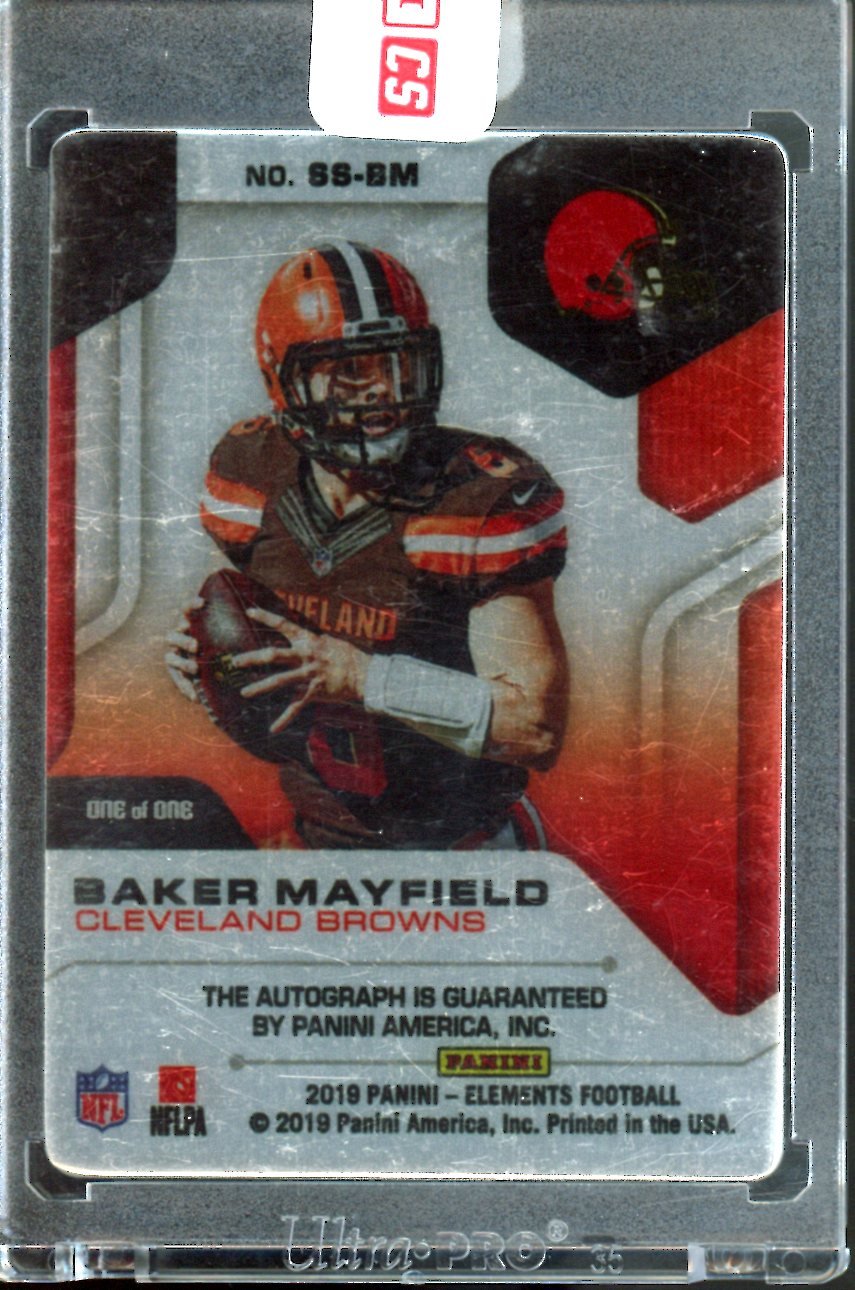 2019 Panini Elements Baker Mayfield Auto 1/1 Buccaneers - Trading Card Market