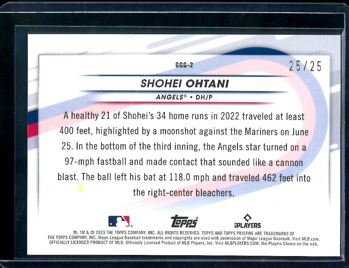 2023 Topps Prestine Shohei Ohtani Going Going Gone Orange /25 Angels - Trading Card Market