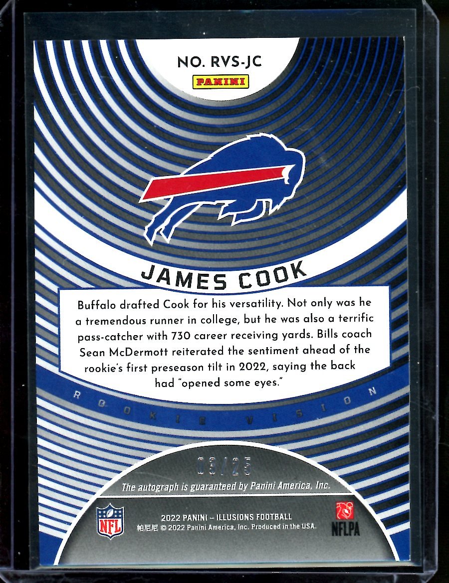 2022 Panini Illusions James Cook Rookie Vision Gold /25 Bills - Trading Card Market