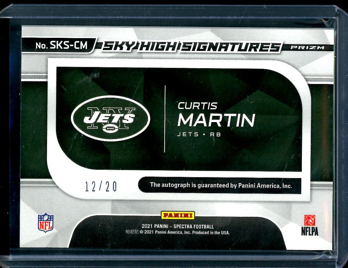 2021 Panini Spectra Curtis Martin Sky High Auto /20 - Trading Card Market