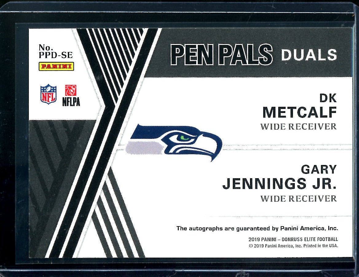 2019 Panini Elite DK Metcalf/Gary Jennings Jr. Dual Rookie Auto Seahawks - Trading Card Market