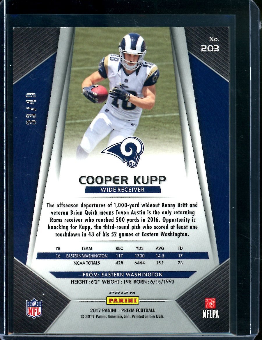 2017 Panini Prizm Cooper Kupp Rookie Red /49 Rams - Trading Card Market