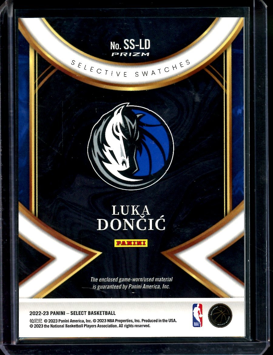2022 - 23 Panini Select Luka Doncic Patch Mavericks - Trading Card Market