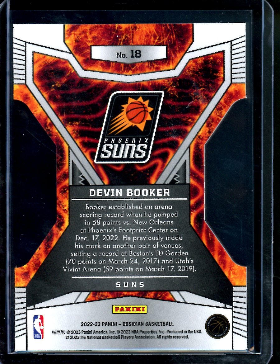 2022 - 23 Panini Obsidian Devin Booker Volcanix SSP Suns - Trading Card Market