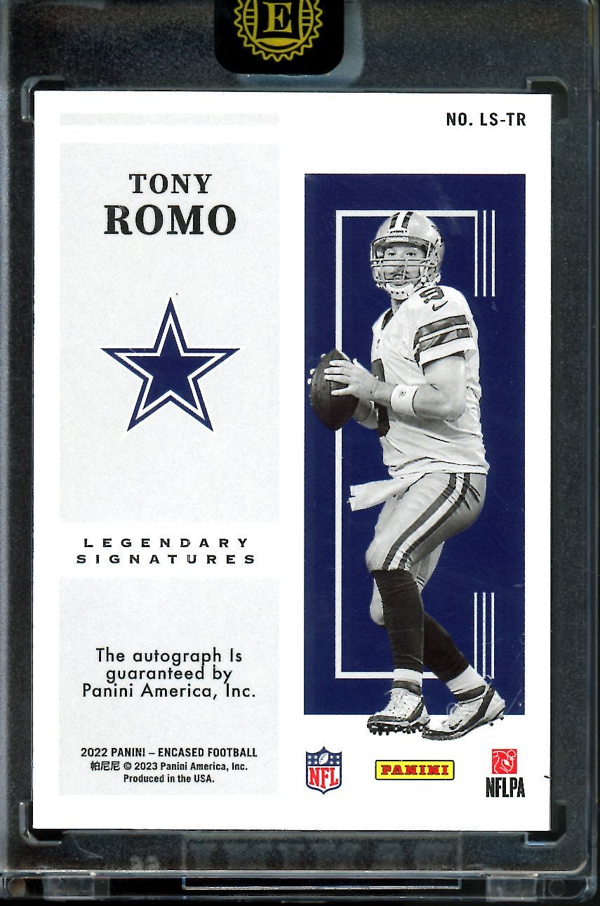 2022 Panini Encased Tony Romo Legendary Signatures Auto /15 Cowboys - Trading Card Market