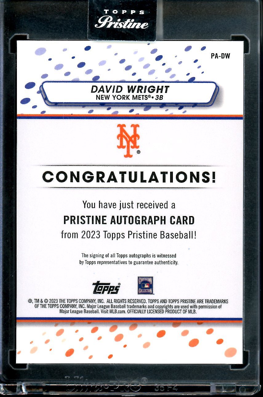 2023 Topps Prestine David Wright Auto Mets - Trading Card Market