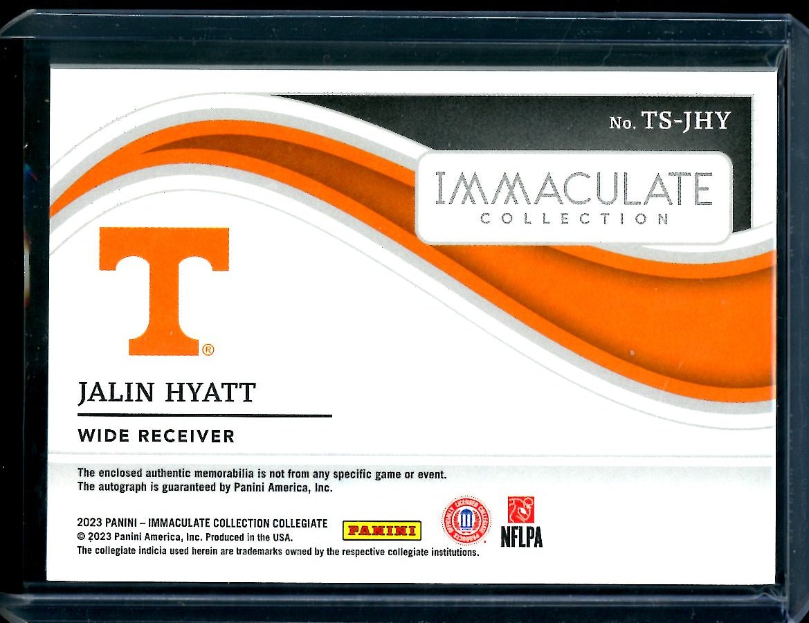 2023 Panini Immaculate Collegiate Jalin Hyatt Rockey Top Patch Auto /99 Tennessee - Trading Card Market