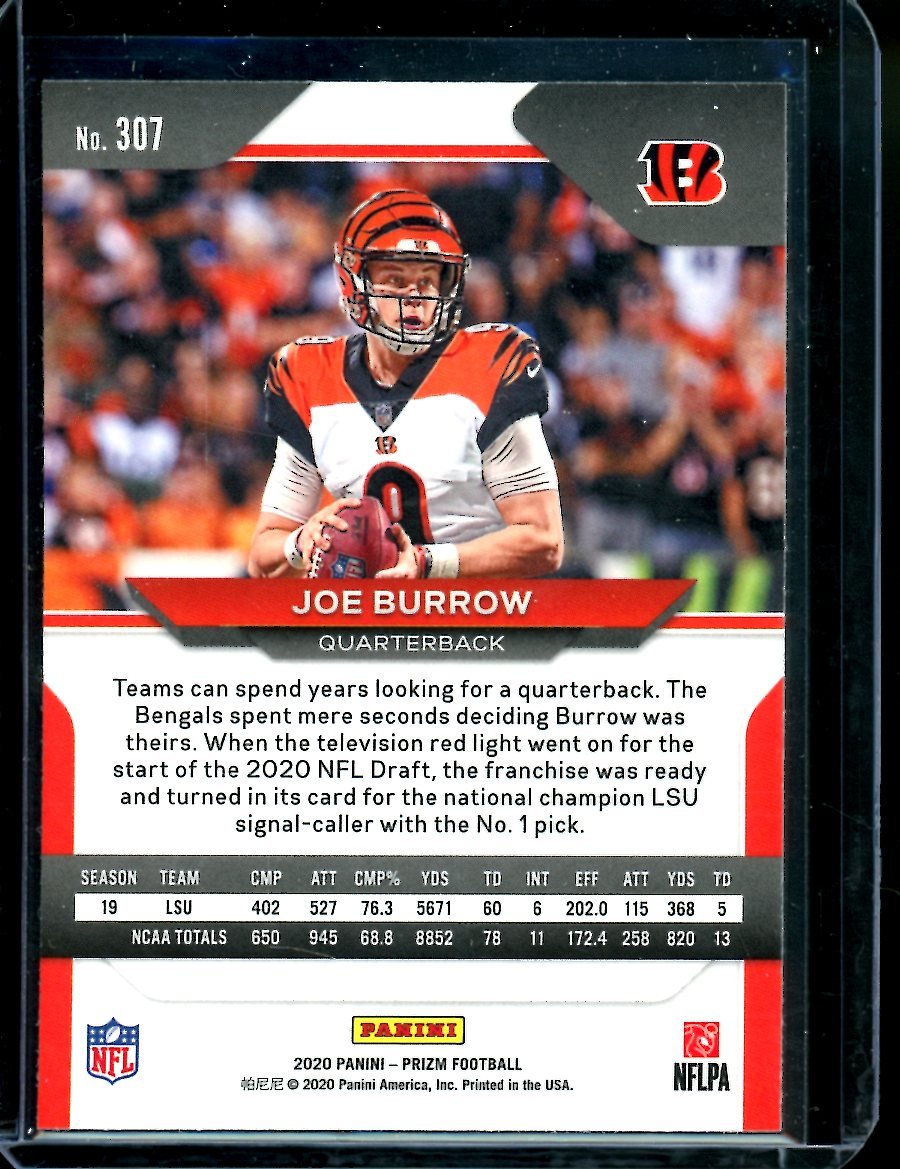 2020 Panini Prizm Joe Burrow Rookie Bengals - Trading Card Market