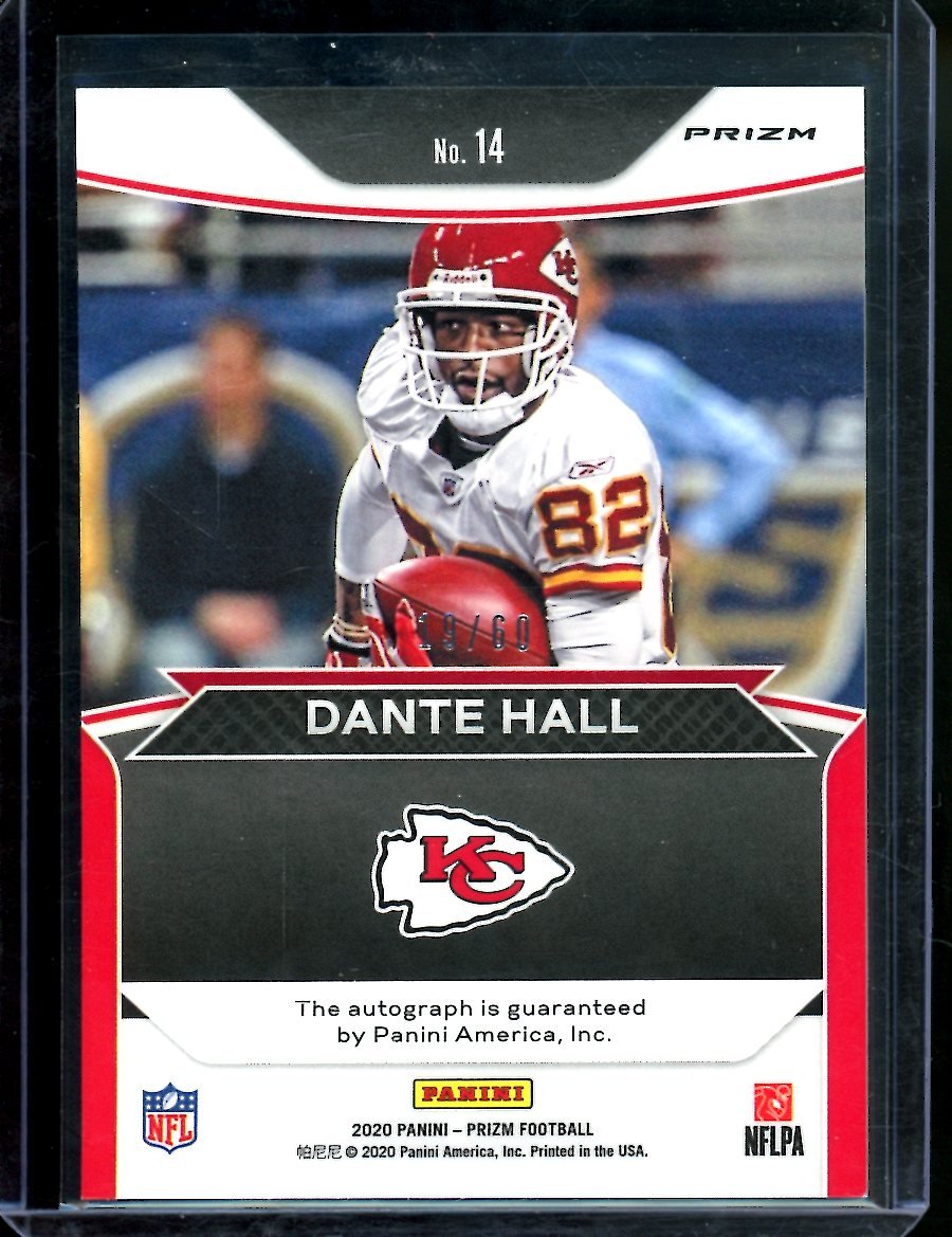 2020 Panini Prizm Dante Hall Flashback Auto /60 Chiefs - Trading Card Market