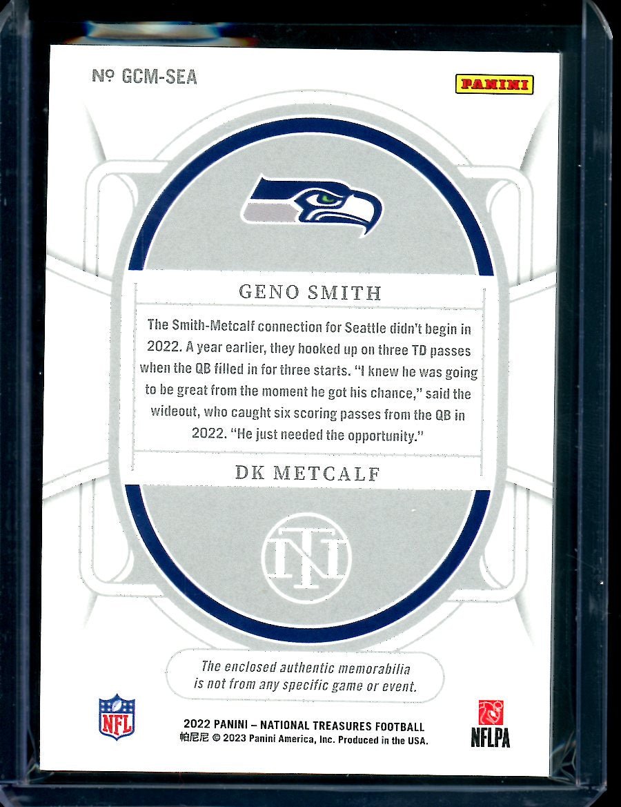 2022 Panini National Treasures Geno Smith/DK Metcalf Dual Patch /25 Seahawks - Trading Card Market